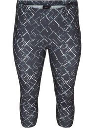 3/4-leggings med mønster, Grey Graphic AOP