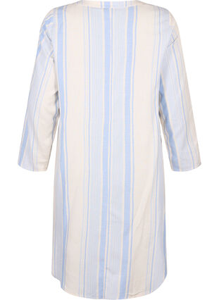 Zizzi Stripete kjole med lange ermer, Birch w. Stripes, Packshot image number 1