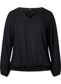 Viskosebluse med smock