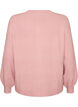 Cardigan i myk strikk med gullfargede knapper, Rosa, Packshot image number 1