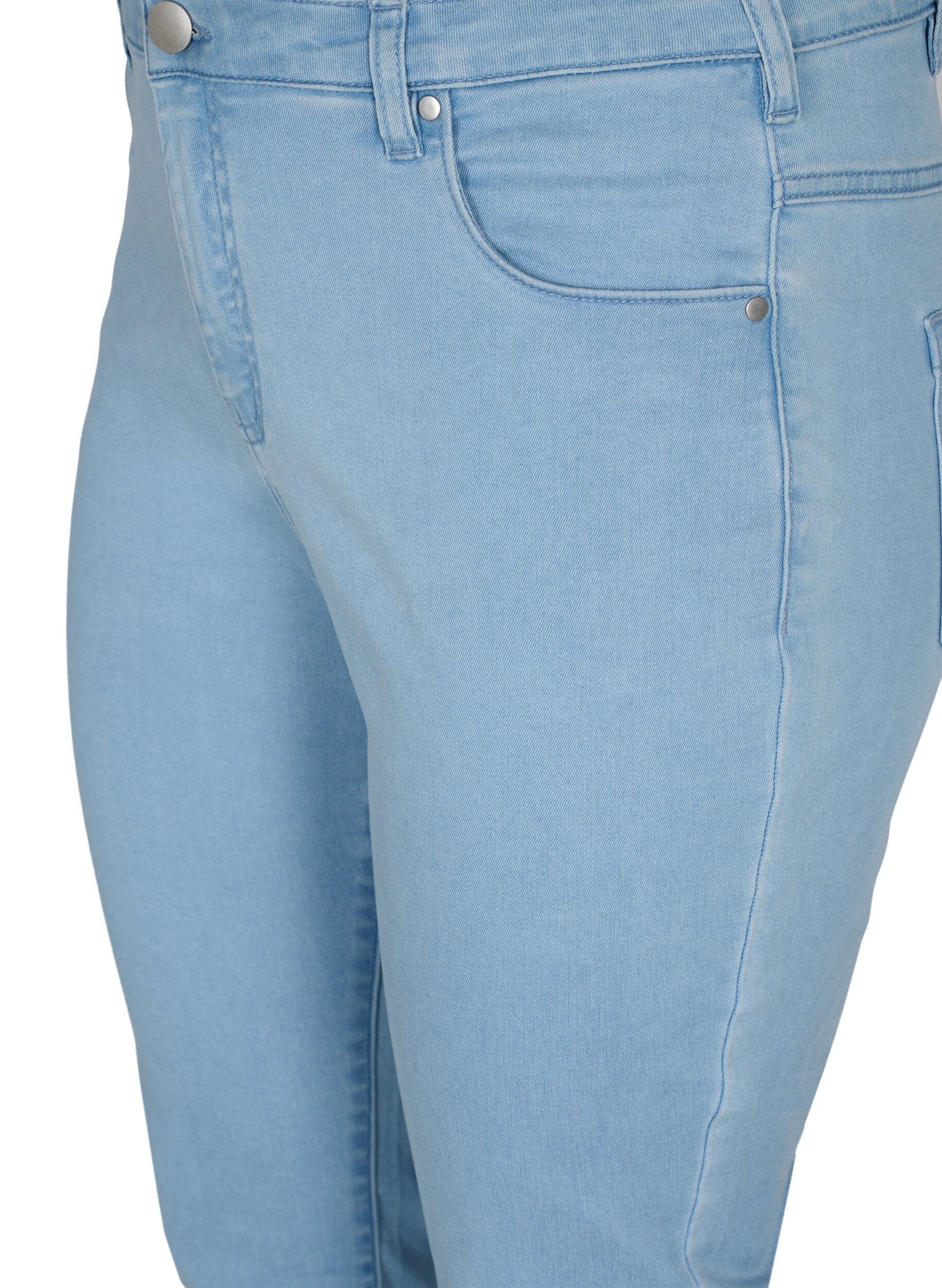 ZizziSlim fit Emily jeans med normal h&oslash;yde i livet, Bl&aring;, Packshot image number 2