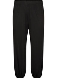 L&oslash;se pyjamasbukser i viskose med elastisk midje, Svart