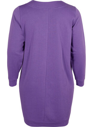 Kjole med V-hals, Deep Lavender, Packshot image number 1