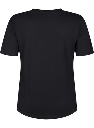 Zizzi T-skjorte i ull og viskose, Black, Packshot image number 1