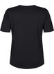 T-skjorte i ull og viskose, Black, Packshot image number 1