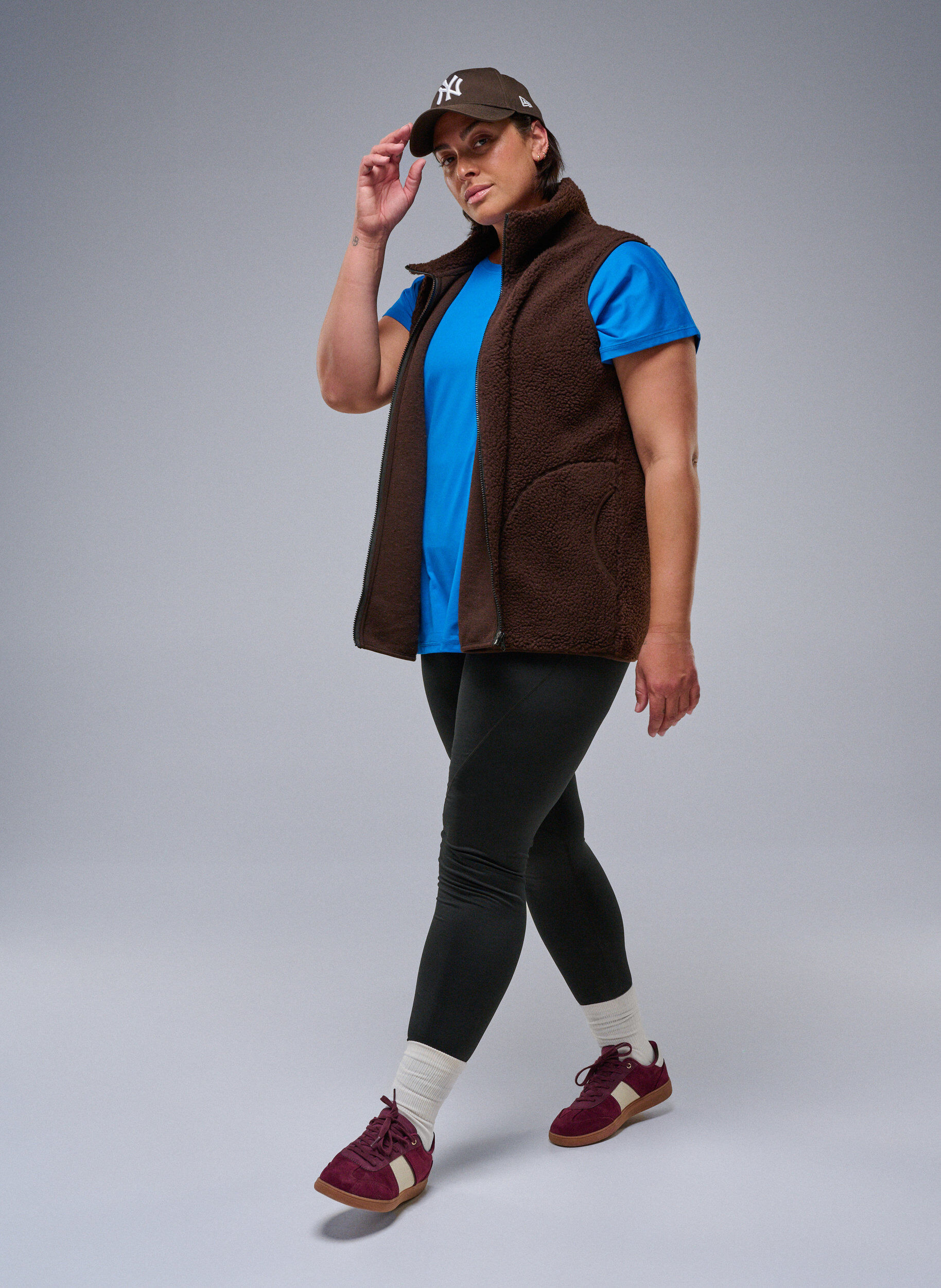 ZizziTreningstights med fleece f&ocirc;r, Svart, Image image number 0
