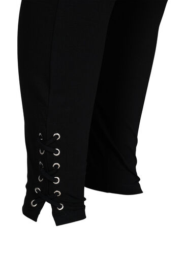 Leggings med snøredetaljer, Black, Packshot image number 3