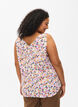 Blomstret topp med V-hals, Off White Flower AOP, Model image number 1