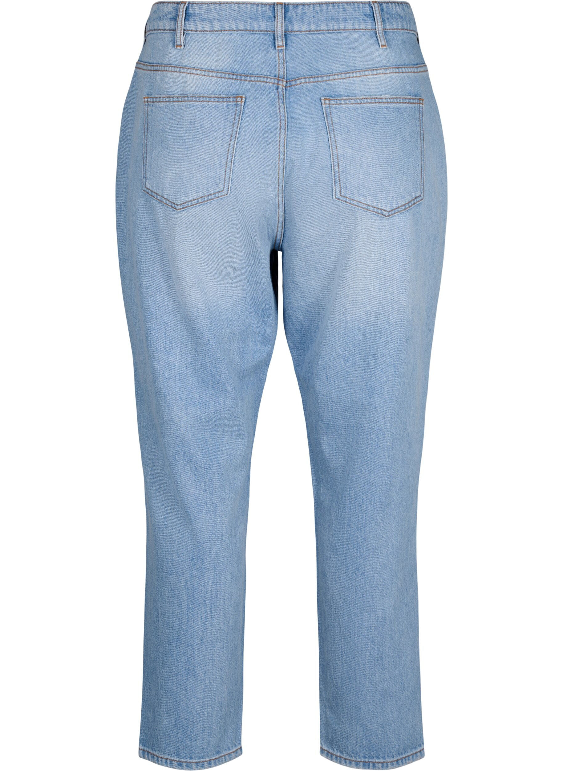 Zizzi Mille mom fit-jeans med revner, Light Blue, Packshot image number 1
