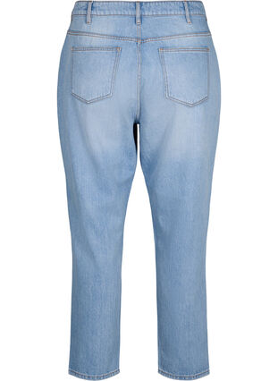 Zizzi Mille mom fit-jeans med revner, Light Blue, Packshot image number 1