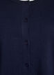Finstrikket cardigan med rund hals, Bl&aring;, Packshot image number 2