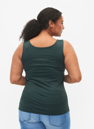Zizzi Vendbar topp i stretch, Scarab, Model image number 1
