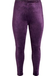 Fitted velurleggings, Purple Pennant
