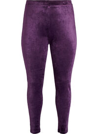 Fitted velurleggings, Lilla Fitted velurleggings