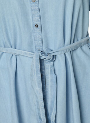 Denim kjole, Light blue denim, Packshot image number 3