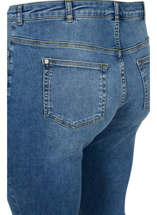 Super slim Amy jeans i en bomullsmiks, Blue denim, Packshot image number 3