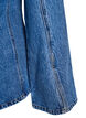 Denimjakke med formende s&oslash;mmer og V-hals, Bl&aring;, Packshot image number 4