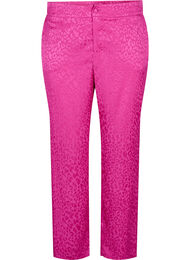 Ton-i-ton jacquardbukse i viskose, Rose Violet