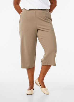 Zizzi FLASH - Høytlivs knickers med løs passform, Brun, Model image number 2