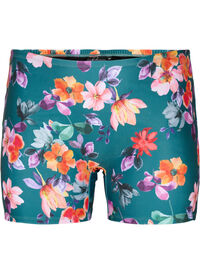 Badeshorts med blomstermønster