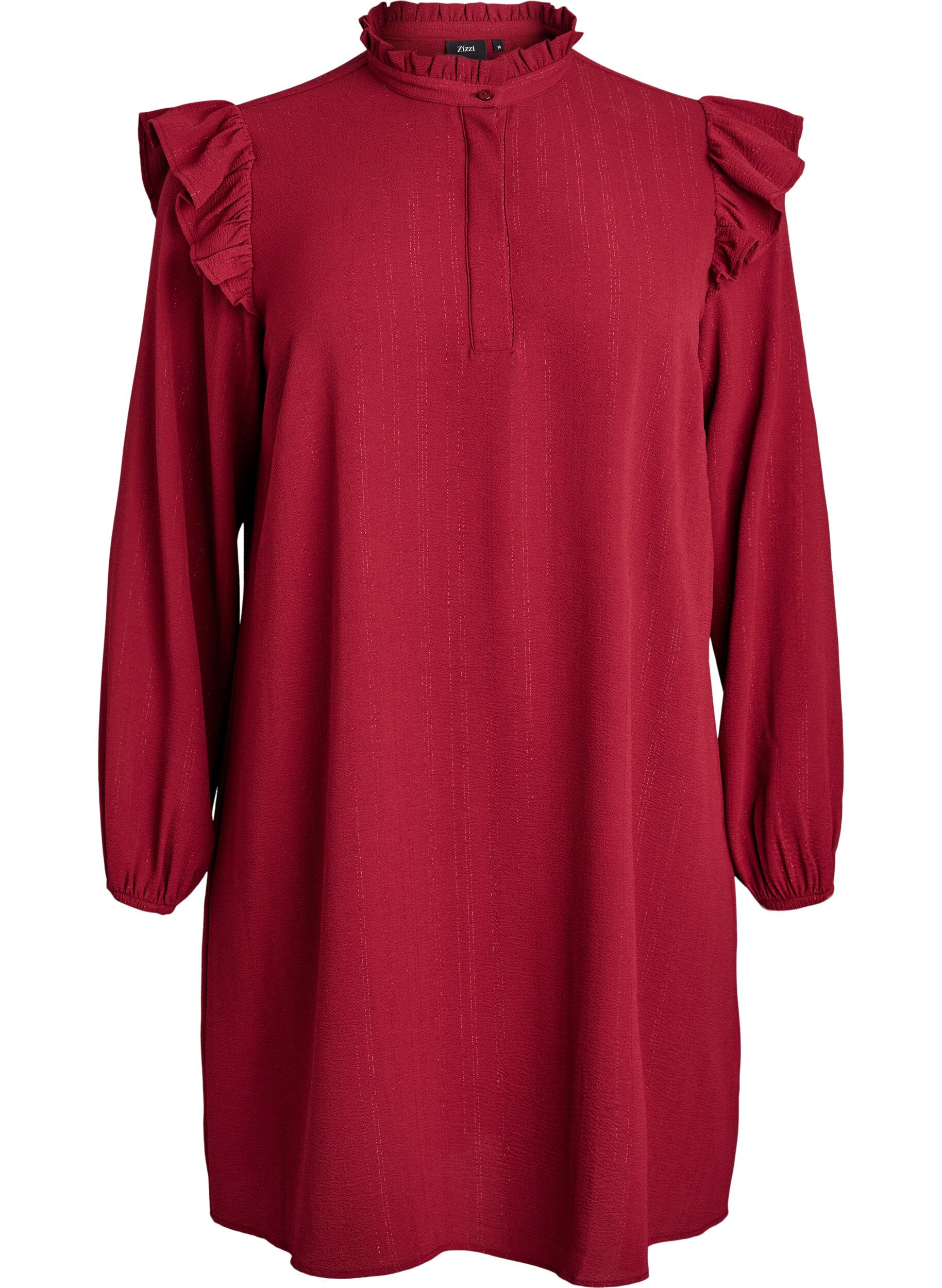 Kort kjole med volanger og glitter