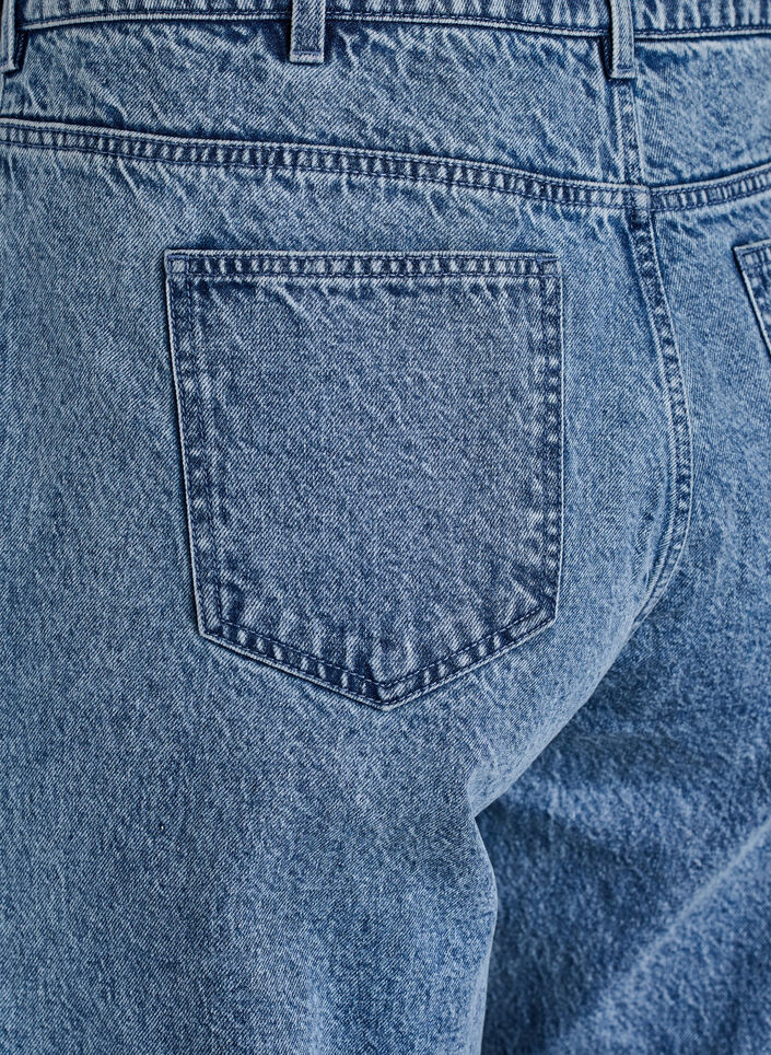 Jeans med wide fit og s&oslash;mdetaljer, Bl&aring;, Packshot image number 3