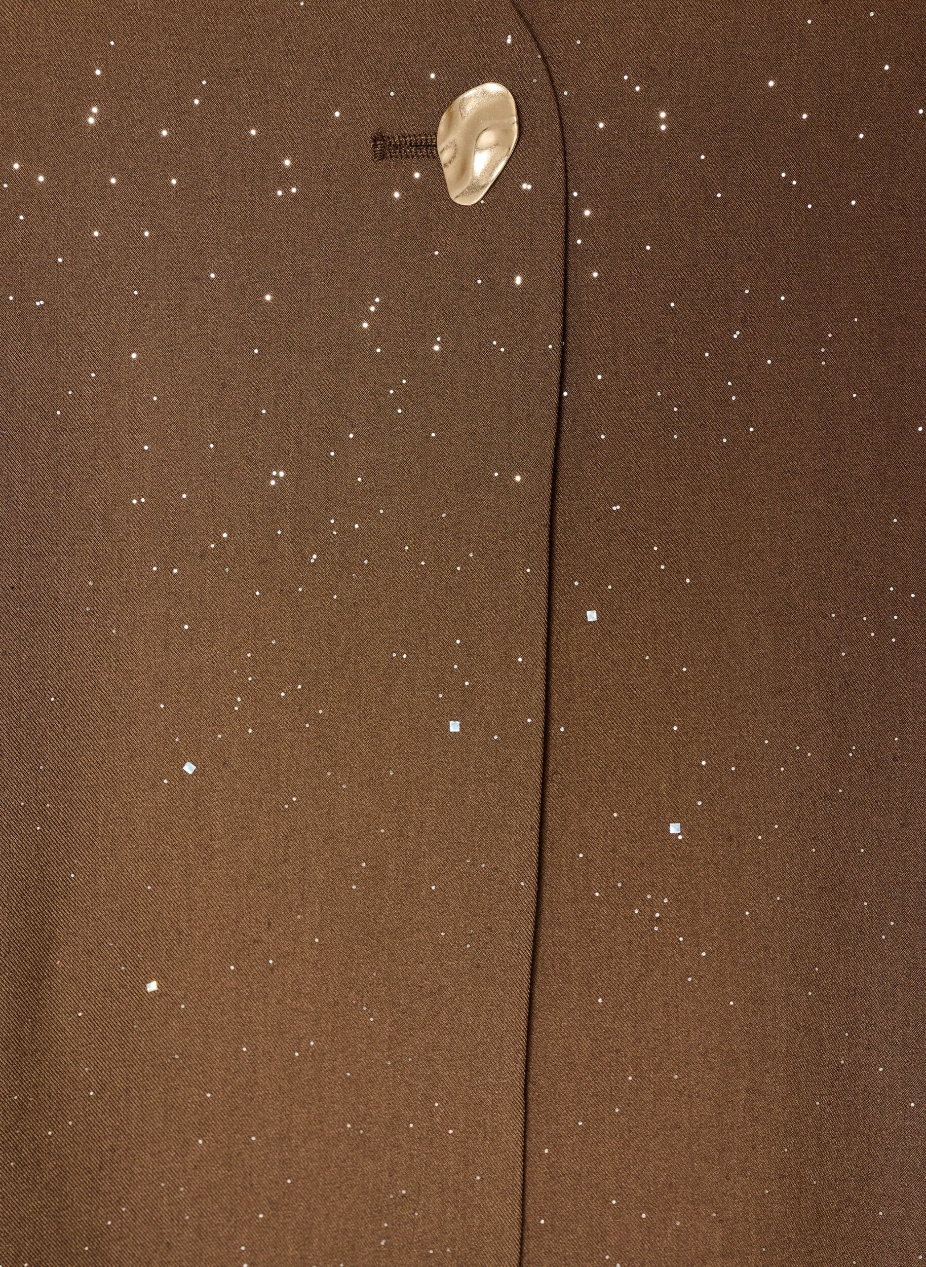 ZizziBluse med glitter og V-hals, Brun, Packshot image number 2
