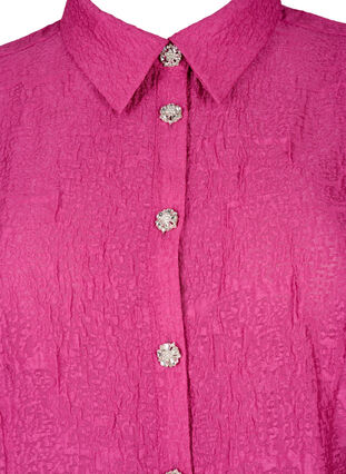 Skjortekjole med tekstur og perleknapper, Cactus Flower, Packshot image number 2
