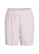 Stripete shorts i lin og viskose, Beige, Packshot image number 0