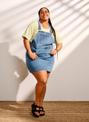 Zizzi Kjole i denim, Blå, Image image number 1