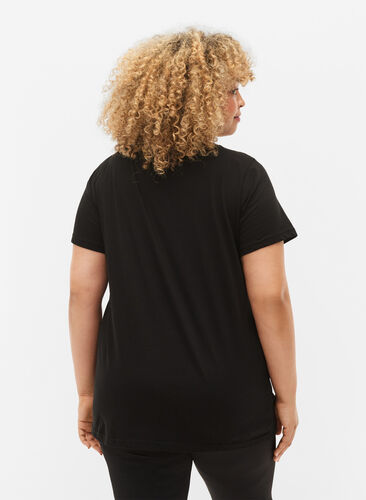 Trenings-t-skjorte med trykk, Black w. Drop It, Model image number 1