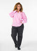 Bluse med vertikale striper, Rosa, Model image number 1
