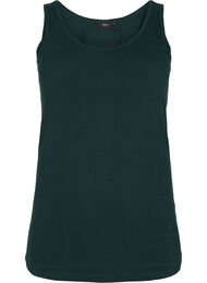 Ensfarget basic topp i bomull, Scarab