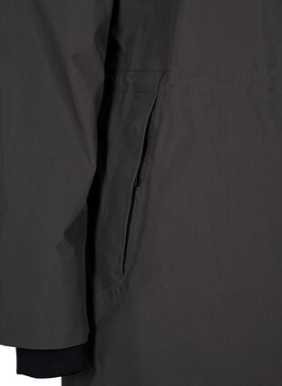 Zizzi Funksjonell parkas vinterjakke med hette, Raven, Packshot image number 3