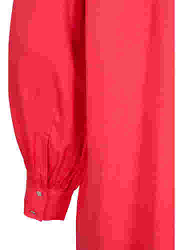 Tunika i viskose med volangekrage, Hibiscus, Packshot image number 3