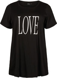 Oversized T-skjorte med trykk, Black W. Love