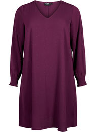 FLASH - langermet kjole med glitter, Purple w. Silver