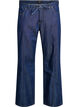 Vide jeans med knytebelte og h&oslash;y midje, Bl&aring;, Packshot image number 0