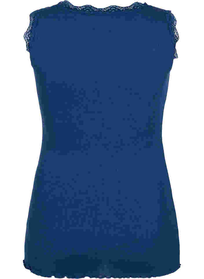 Topp med blondekant, Insignia Blue, Packshot image number 1