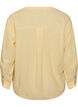 Bluse i lin og viskose med V-hals, Gul, Packshot image number 1