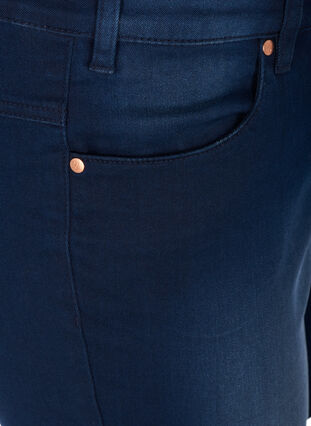 Slim fit Emily shorts med normal midje, Blue denim, Packshot image number 2
