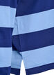 Stripete poloskjorte med brodert tekst, Blå, Packshot image number 3