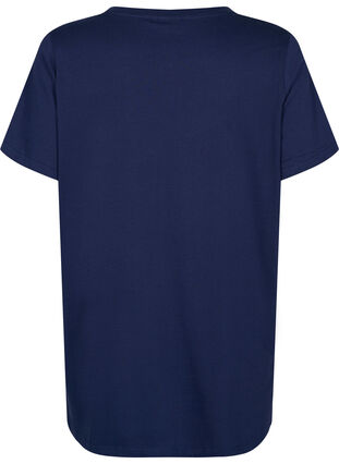 Oversize pysjamas T-skjorte i økologisk bomull, Peacoat W. relaxed, Packshot image number 1