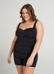 Tankini med draperinger, Svart, Model image number 1