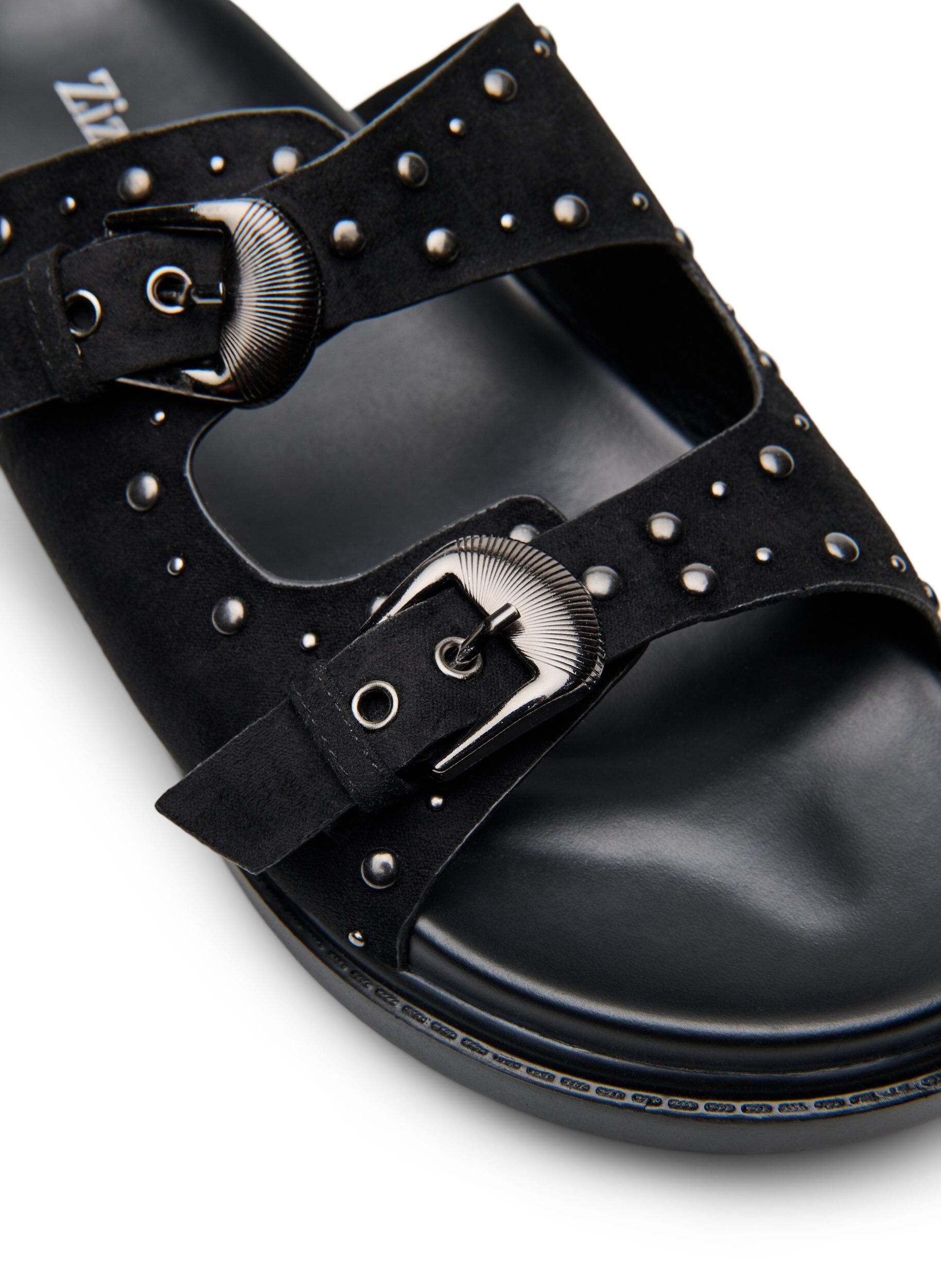 Zizzi Sandal med nagler, Svart, Packshot image number 3