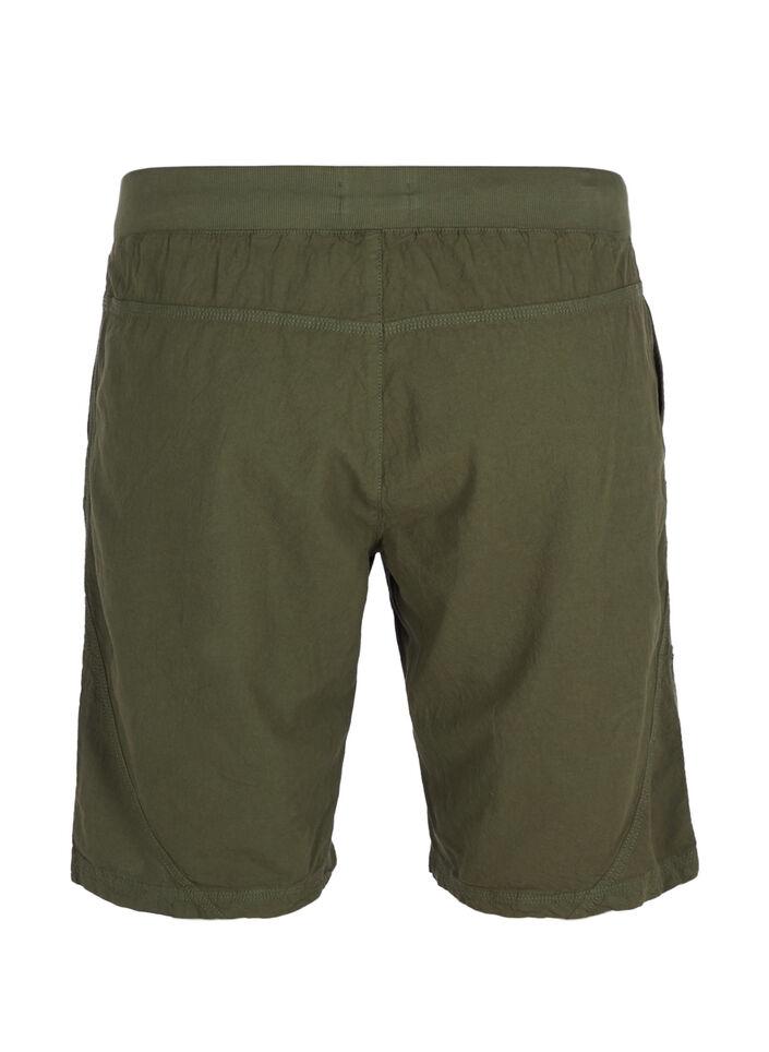 Løse shorts med lommer i bomull, Ivy Green, Packshot