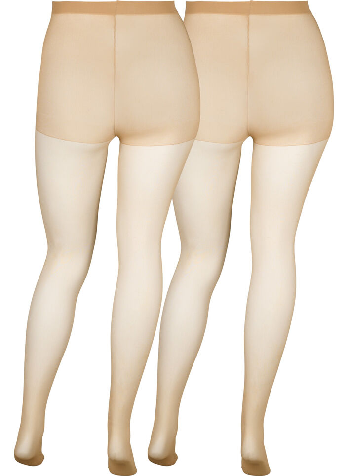 2 stk strømpebukser i 20 denier, Nude, Packshot