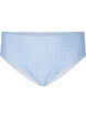 Bikinitruser med tai-snitt og strukturert mønster, Blå, Packshot image number 0