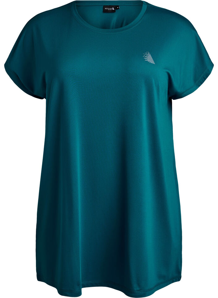 Lang trenings-t-skjorte, Gr&oslash;nn, Packshot image number 0