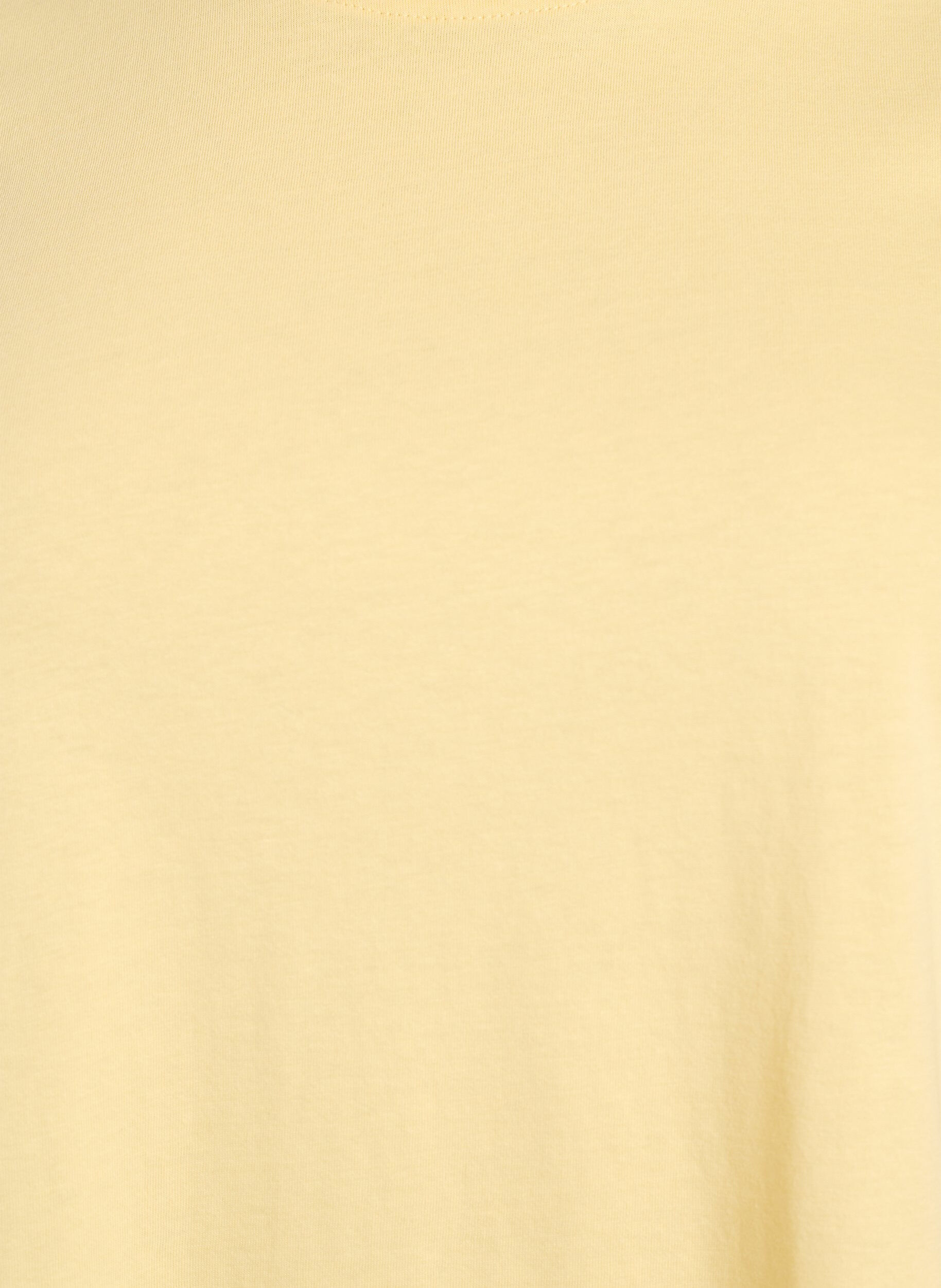 Zizzi Basic T-skjorte i bomull med rund hals, Gul, Packshot image number 2